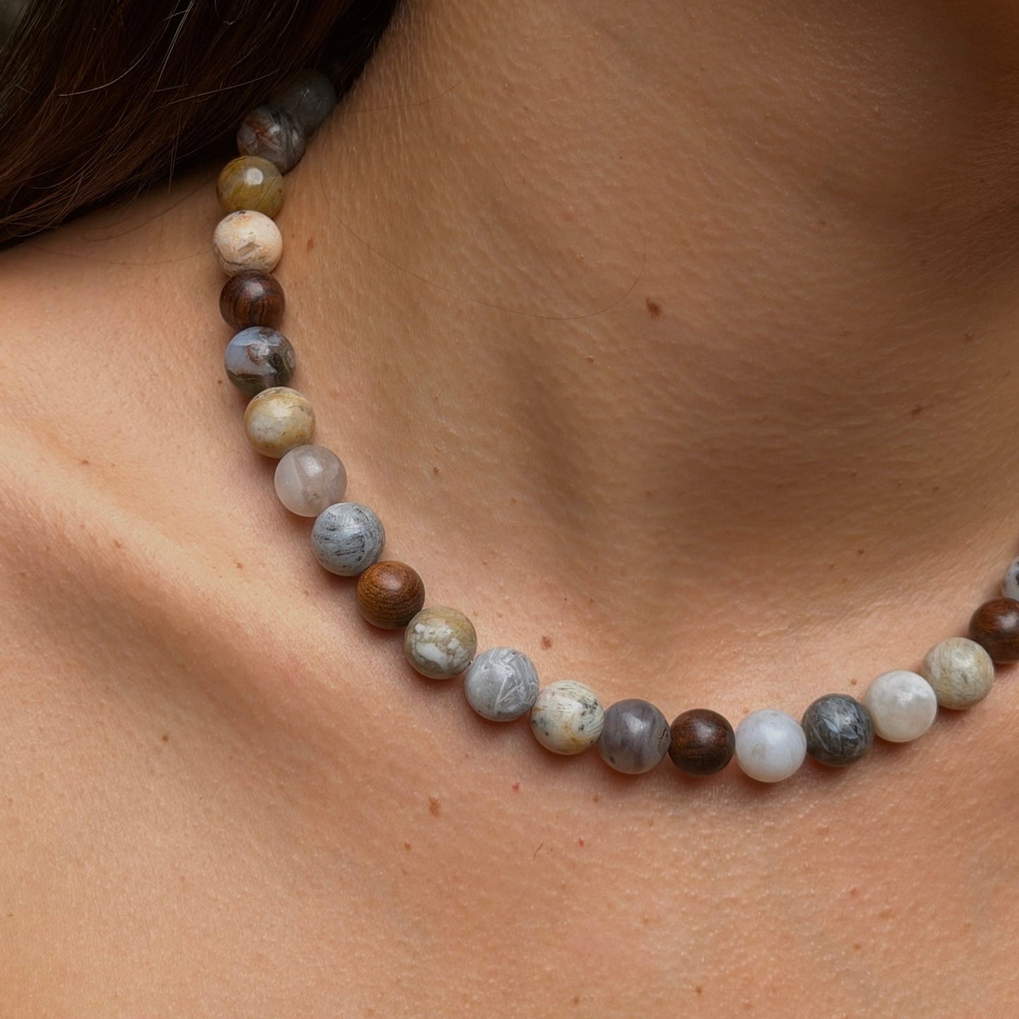 Bamboo Agate Down To Earth Necklace