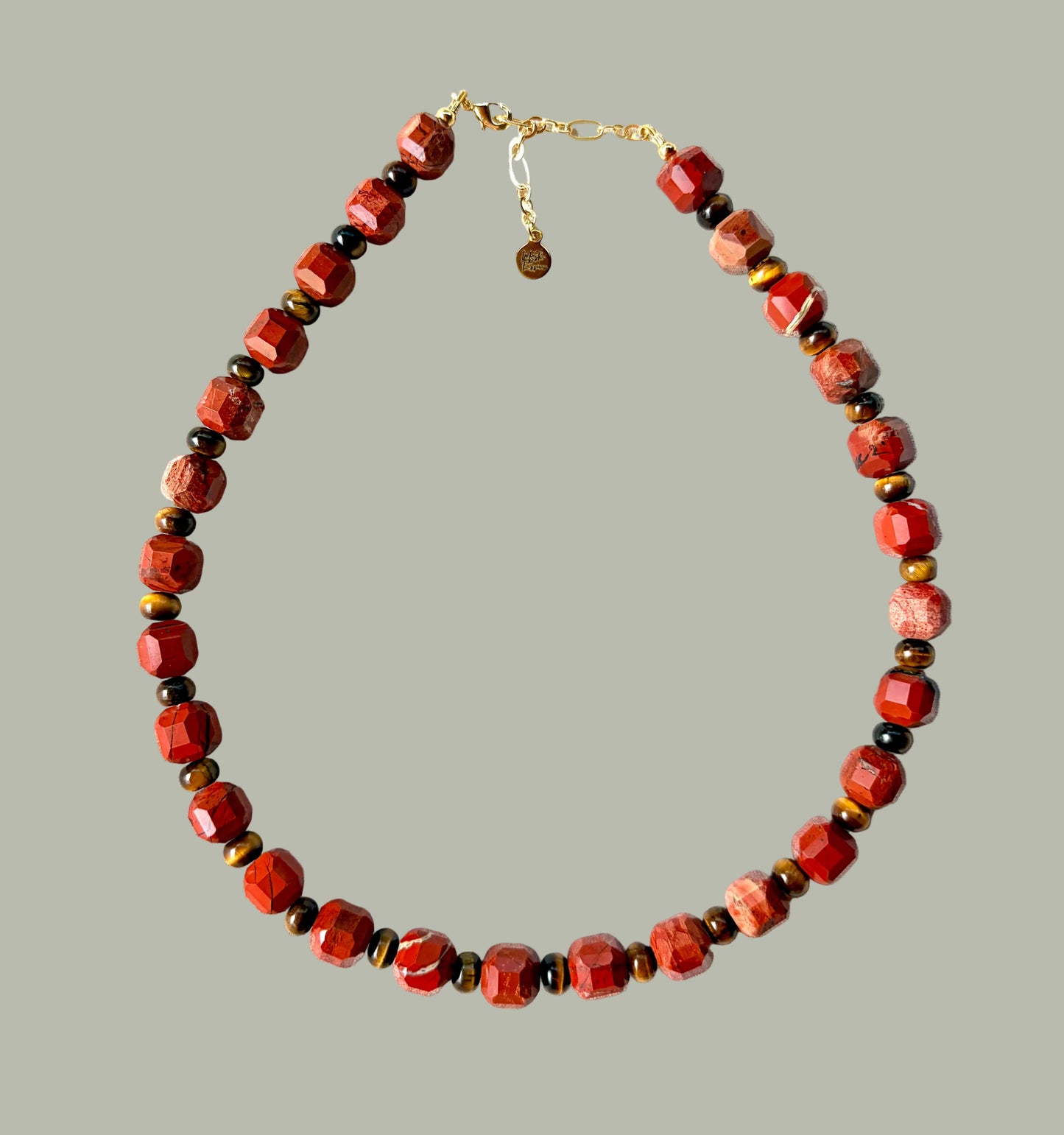 Red Jasper & Tigers Eye Necklace
