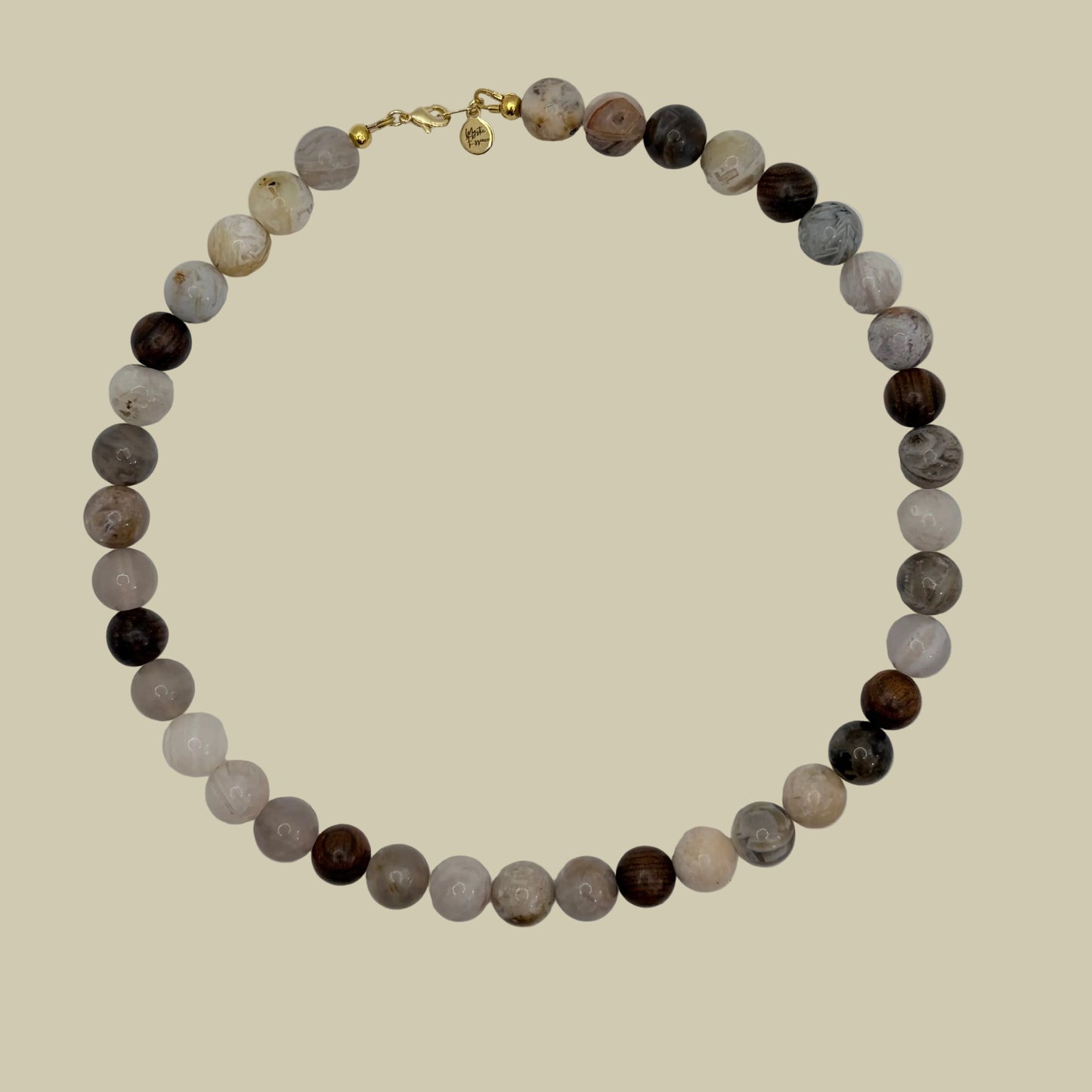 Bamboo Agate Down To Earth Necklace