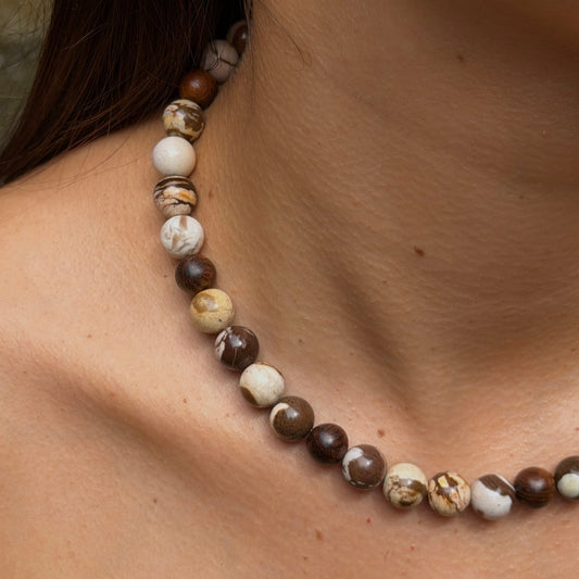 Zebra Jasper Down To Earth Necklace